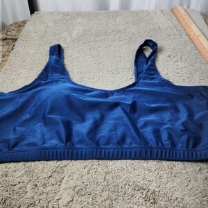 Women's Blue Swim Bralette With Removable Pads - Real Essentials - 3X
